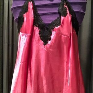 Frederick's of Hollywood - Chemise with Lace - Pink